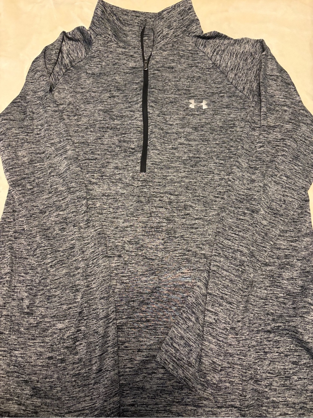 Under Armour Black & Gray Heather 1/4 Zip Pullover 2X